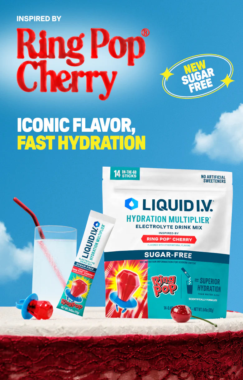 Ring Pop® Cherry Hydration Multiplier® Sugar-Free - Bright Ready